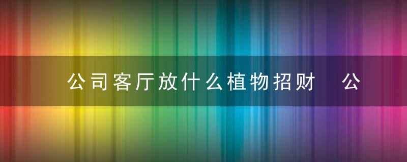 公司客厅放什么植物招财 公司客厅放的招财植物